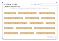 Scrabble Scores - Chemical Elements Scrabble Scores - Chemical Elements